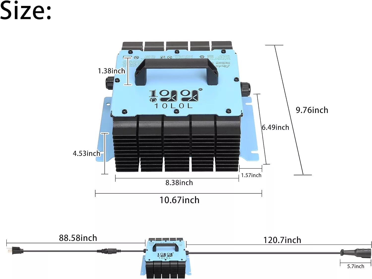 48 Volt Golf Cart Battery Charger for Club Car DS Precedent 18A Fast Charging - 10L0L