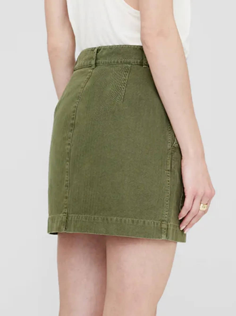 Anine Bing Aliza Skirt in Army Green