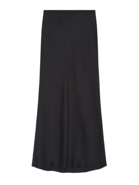 Anine Bing Bar Silk Skirt in Black