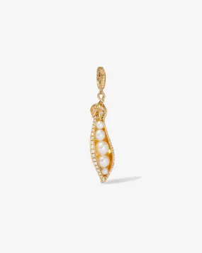 Annoushka - Pearl Peapod Seed Charm Pendant - (Yellow Gold)