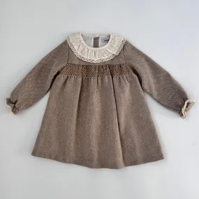 Babidu Oatmeal Dress With Collar: 3 Years