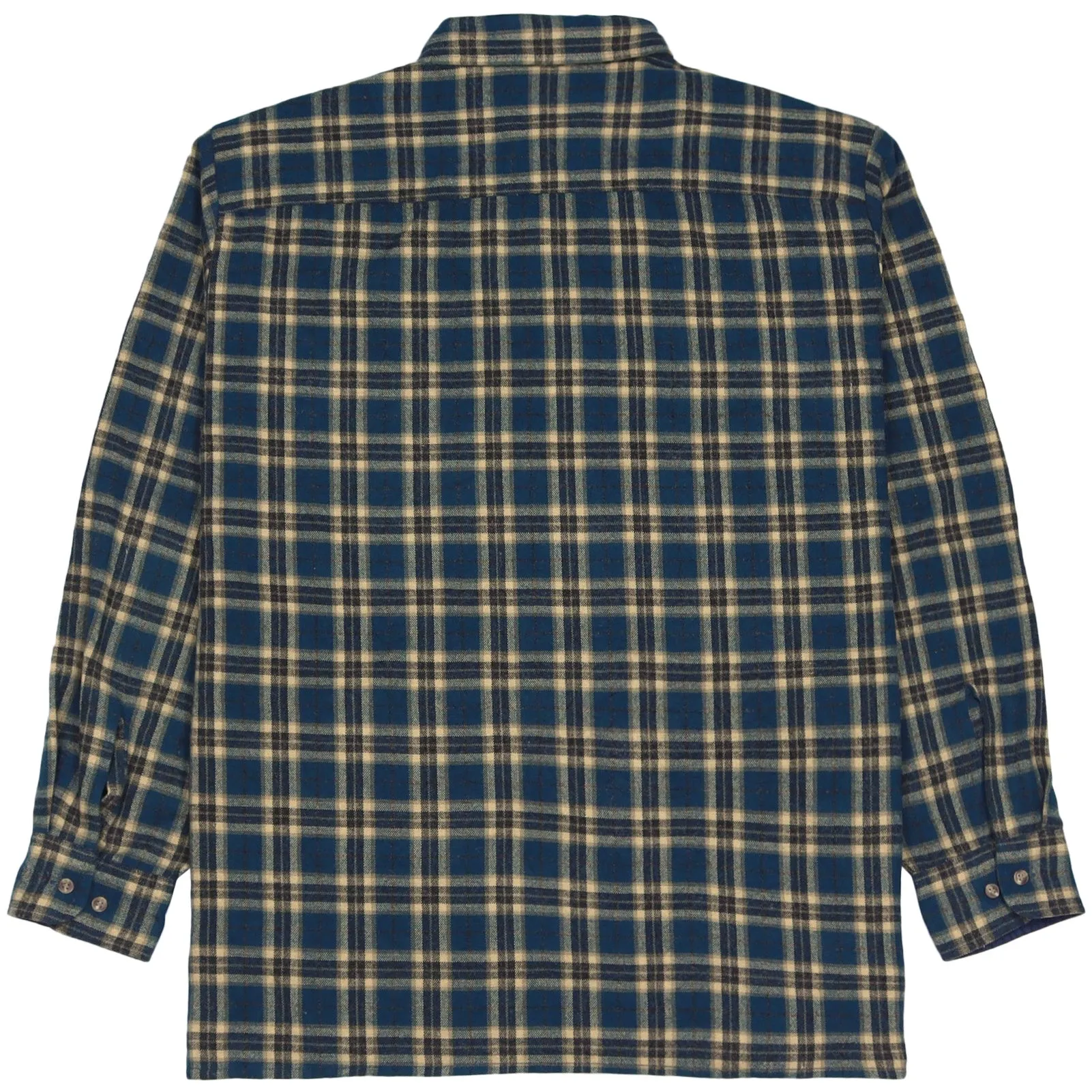 Bay Area Traders Checkered Flannel Shirt Green Blue