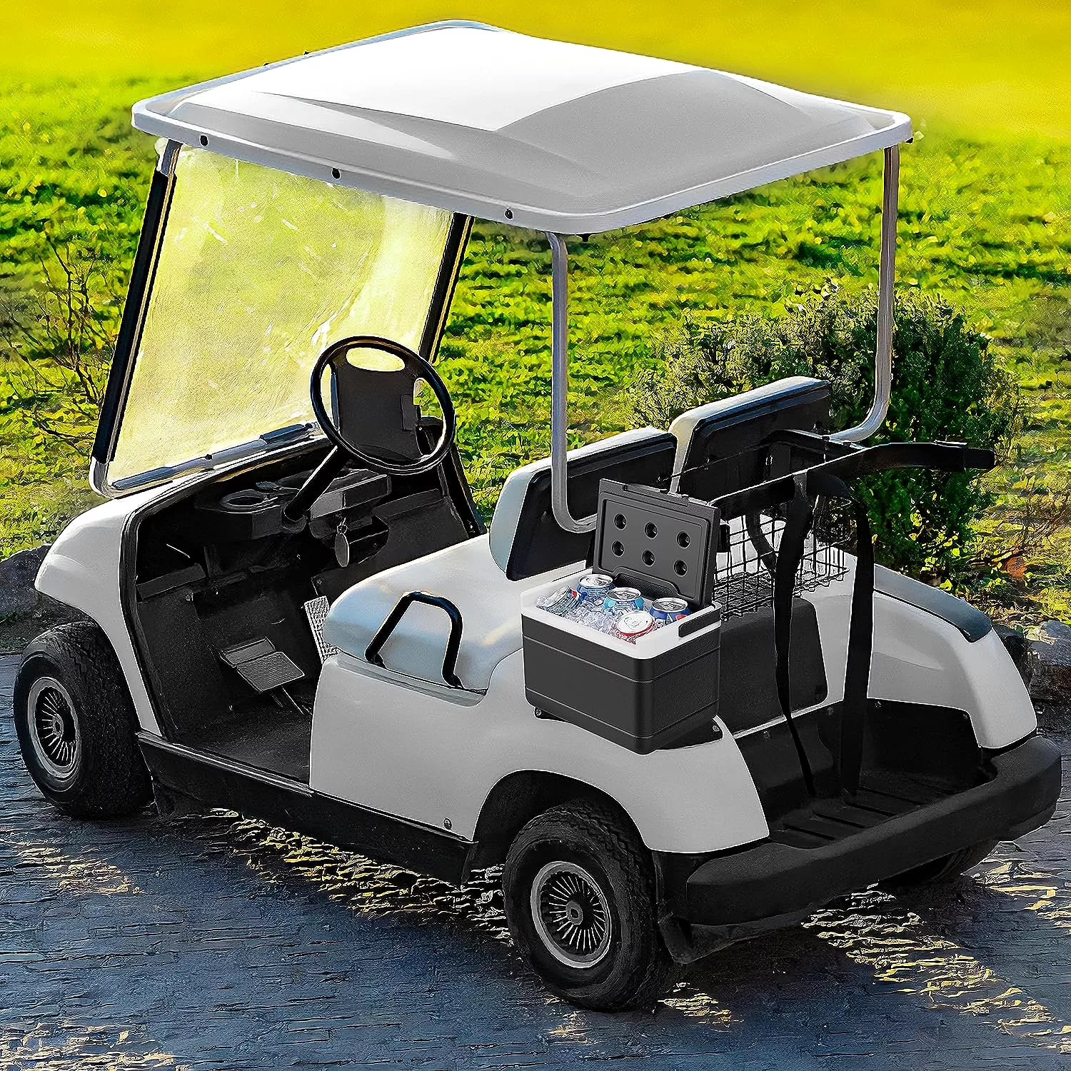 Best Golf Cart Cooler with Mounting Bracket Kit for EZGO Yamaha Club Car - 10L0L