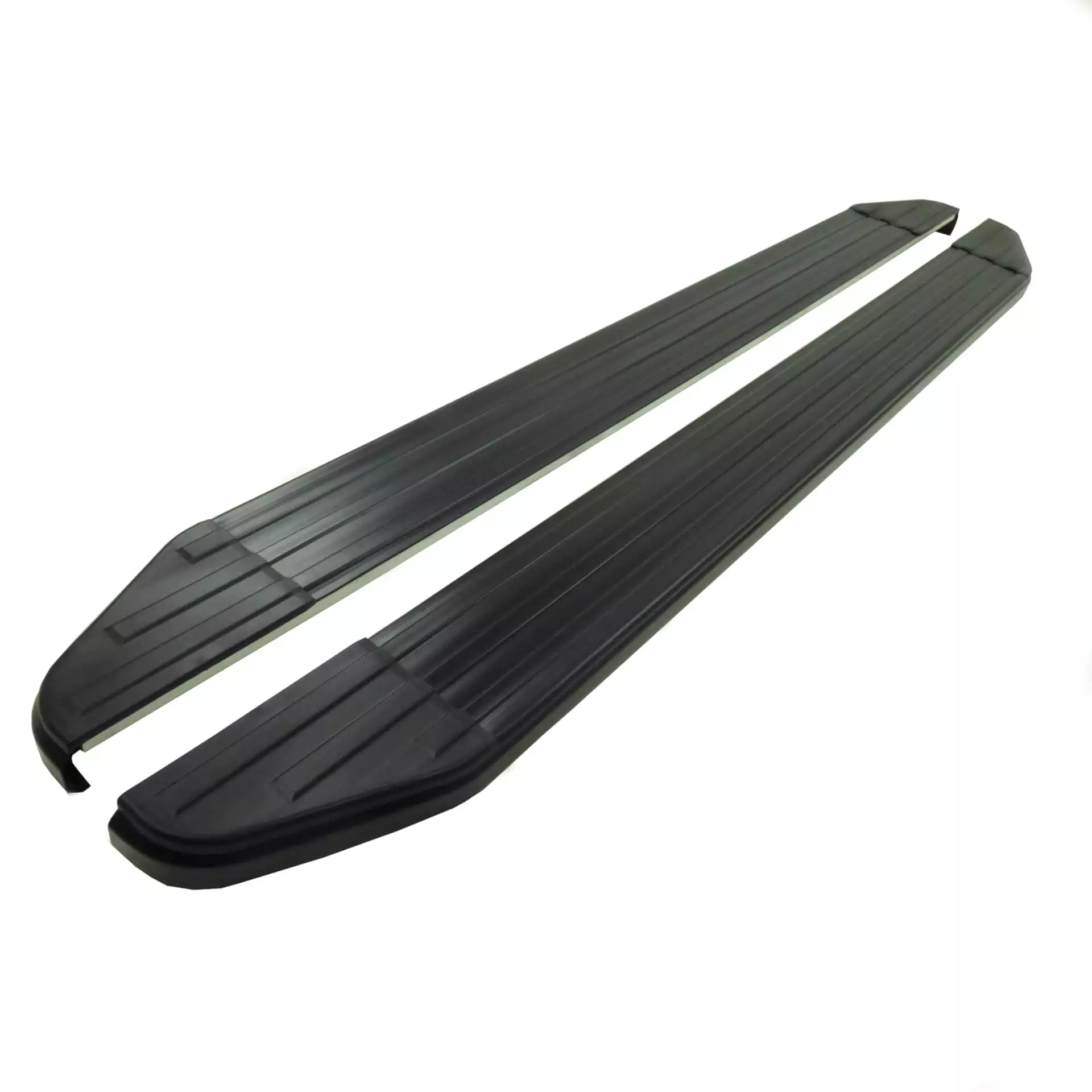 Black Raptor Side Steps Running Boards for Nissan Navara D40 Double Cab 06-15