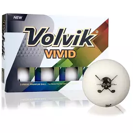 CaddiesShack Custom Jolly Rogers Skull & Crossbones Volvik Vivid Matte Golf Balls