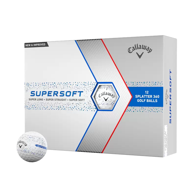 Callaway Supersoft Splatter 360 Blue Golf Balls Dozen