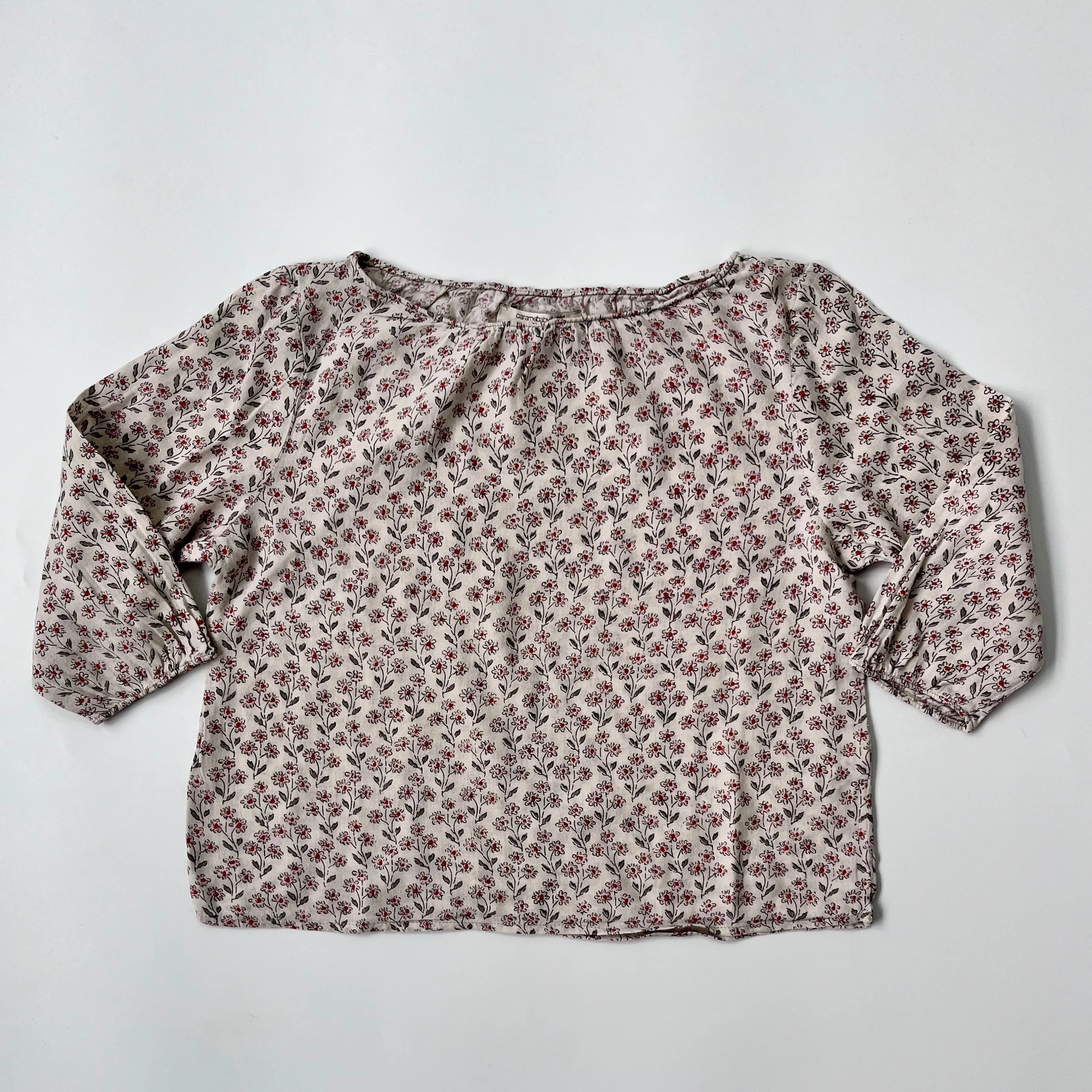 Caramel Floral Print Blouse: 6 Years