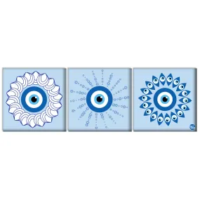 Decorative Wall Art Décor for Bedroom Dining Area Set of 3 - Evil Eye Protector