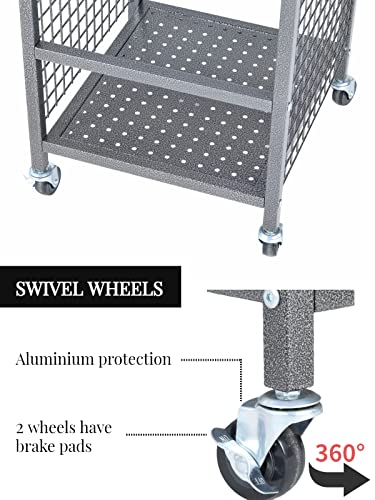 Golf Bag Garage Organizer with Wheels - Single Golf Bag Organization