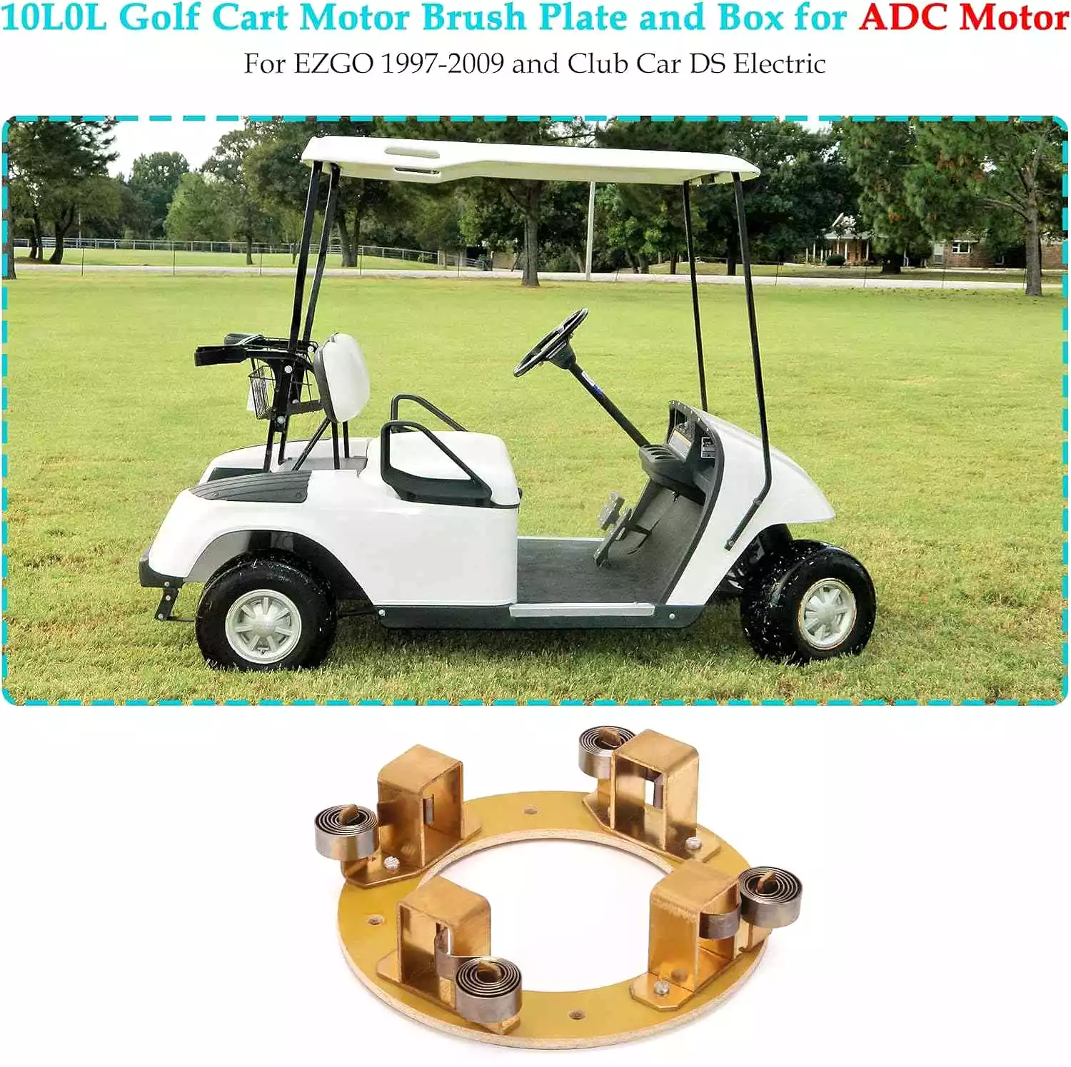 Golf Cart ADC Motor Brush Holder Plate for EZGO 1997-2009 Club Car - 10L0L