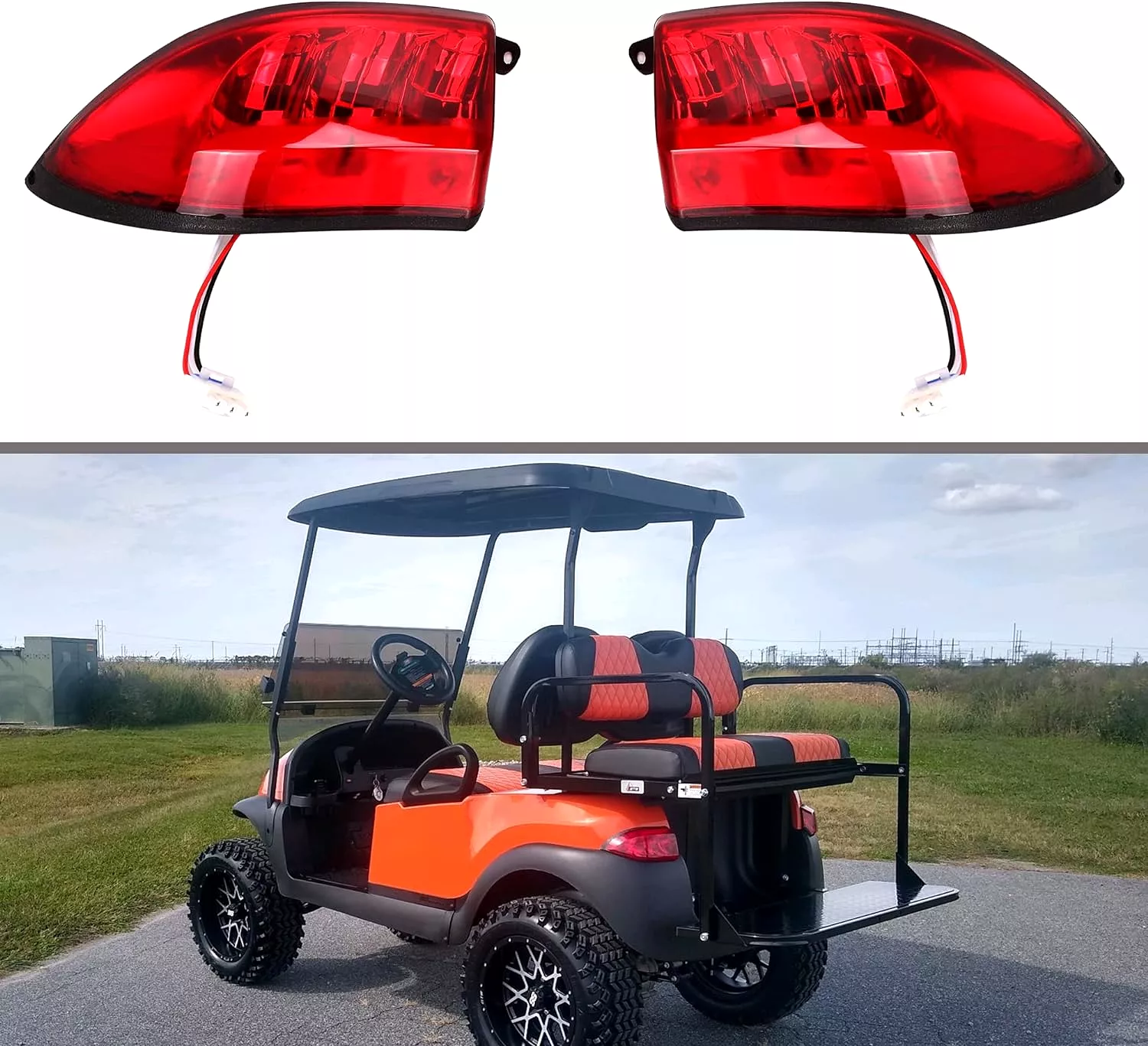 Golf Cart Tail Lights for Club Car Precedent 2004-up and Tempo 2018-up - 10L0L