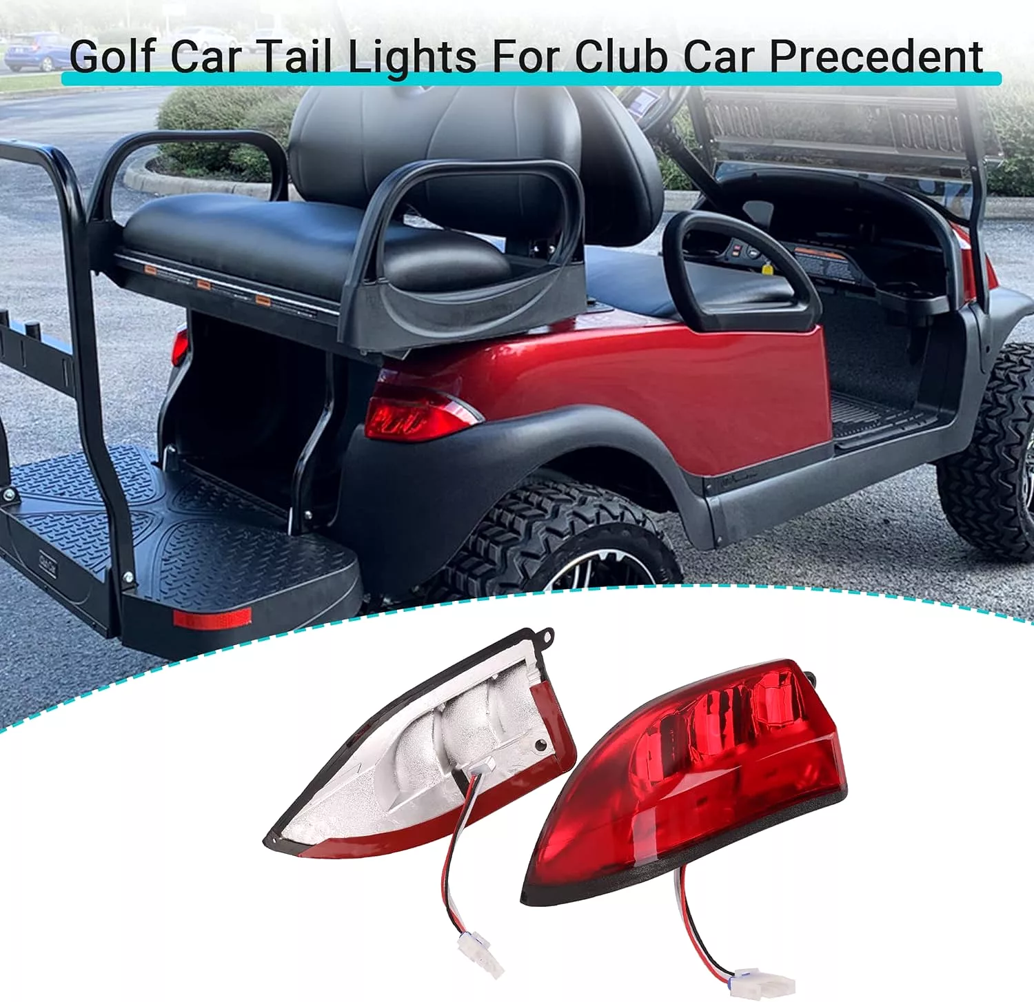 Golf Cart Tail Lights for Club Car Precedent 2004-up and Tempo 2018-up - 10L0L