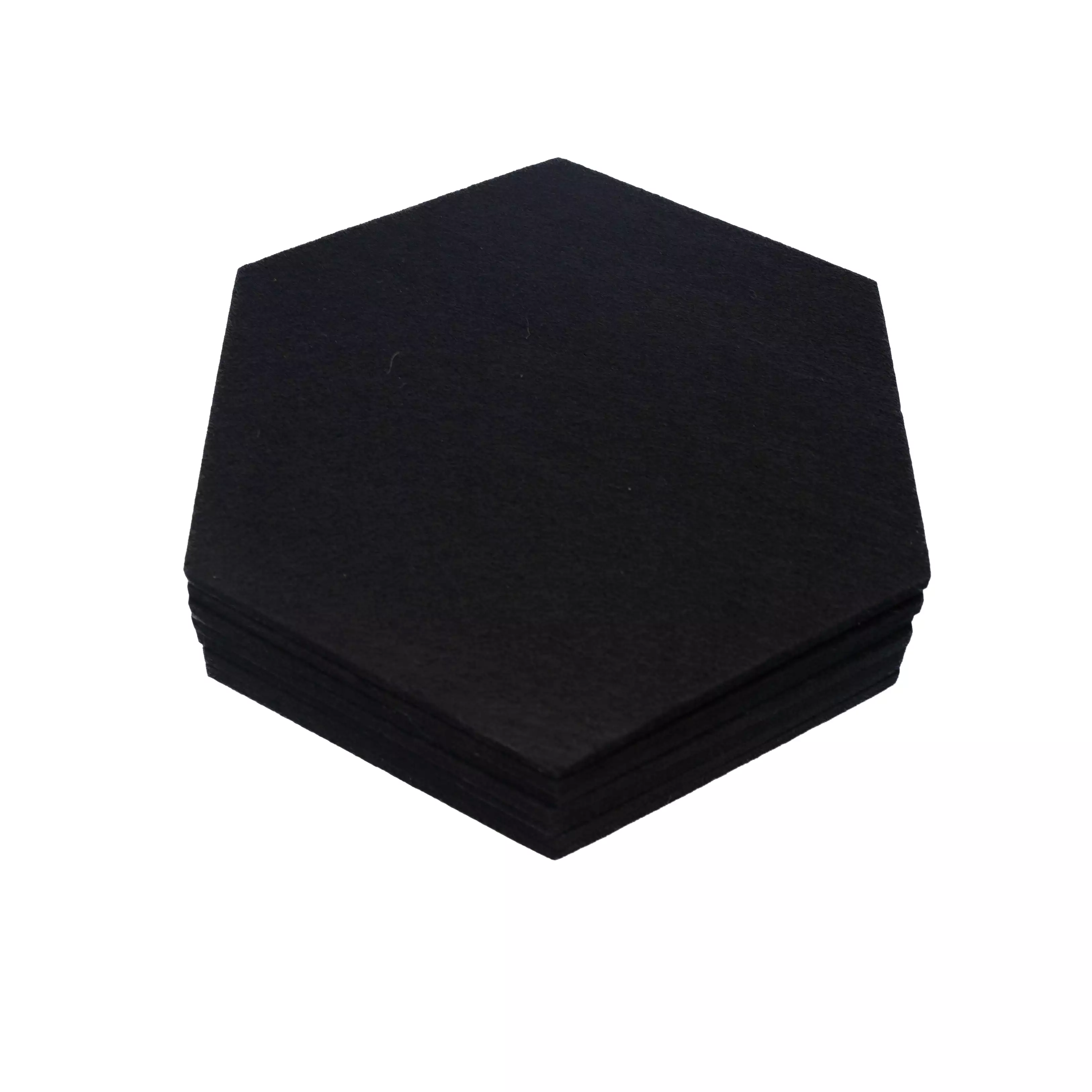 Golf Simulator Hexagon Acoustic Wall Tiles,  Sound Dampening Panels , Black, Pack Of 6 wall tiles