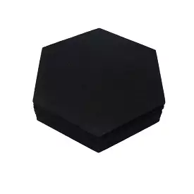 Golf Simulator Hexagon Acoustic Wall Tiles,  Sound Dampening Panels , Black, Pack Of 6 wall tiles