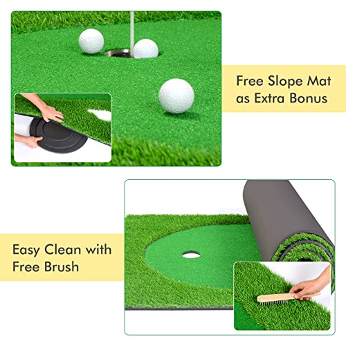 Golf Training Bundle with Putting Green, Golf Net & Golf Accessories