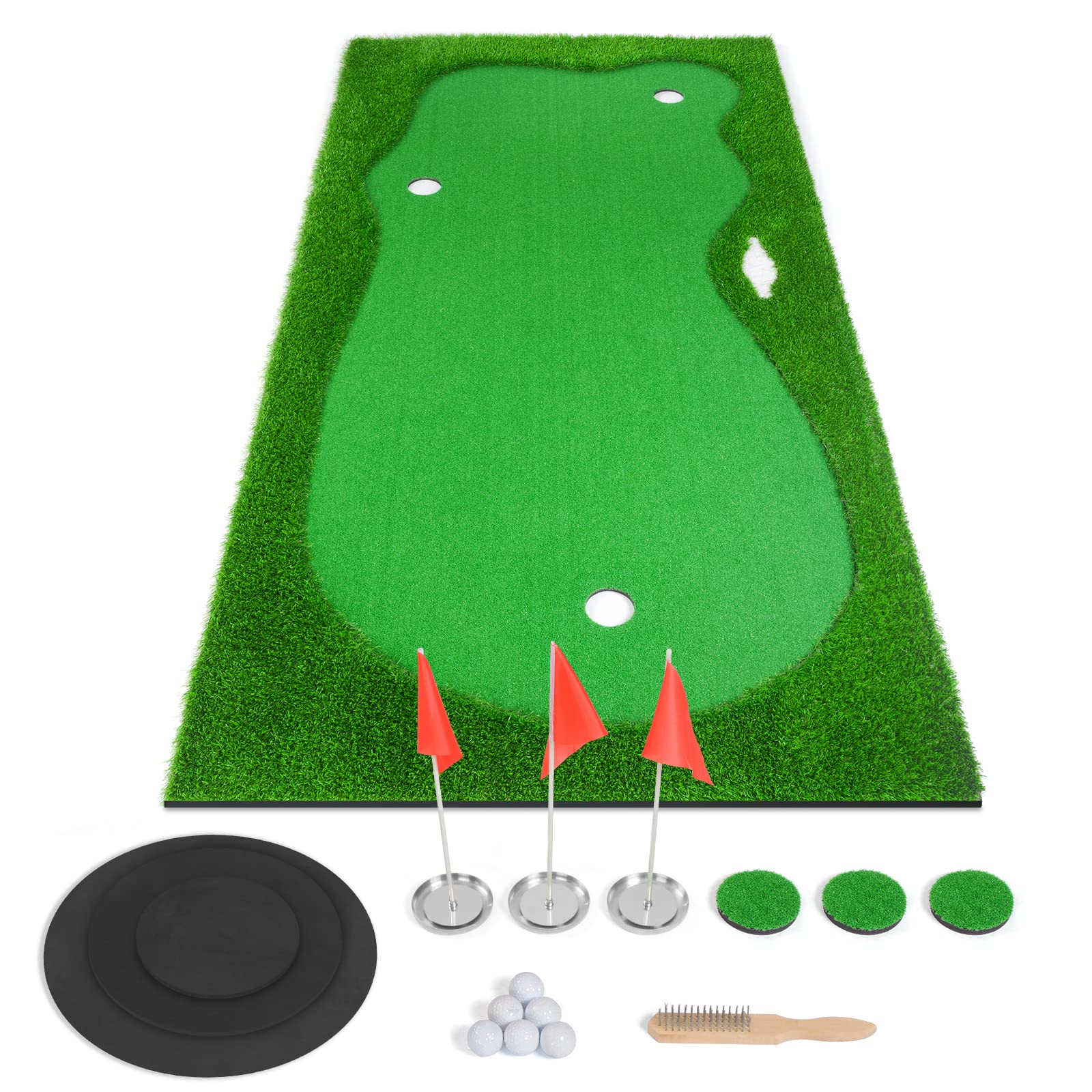 Golf Training Bundle with Putting Green, Golf Net & Golf Accessories