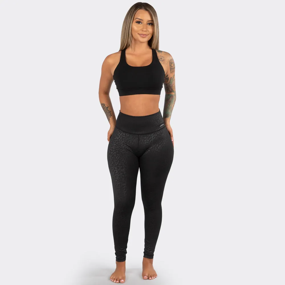 Luxe Leggings- Black Leopard