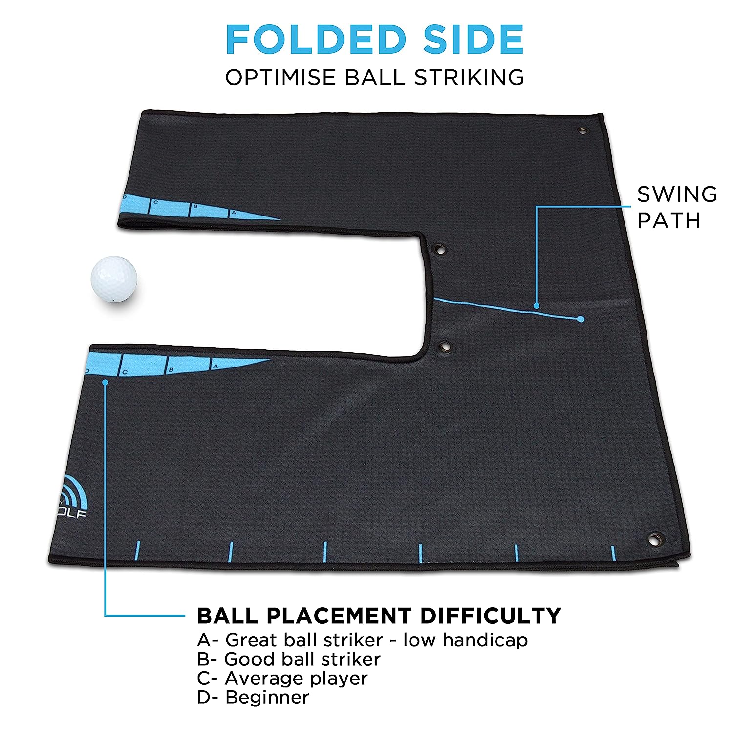 Me And My Golf Ball Striker Alignment Towel - Includes Instructional Training Videos