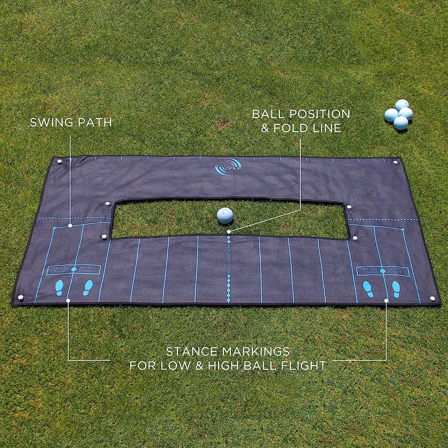 Me And My Golf Ball Striker Alignment Towel - Includes Instructional Training Videos