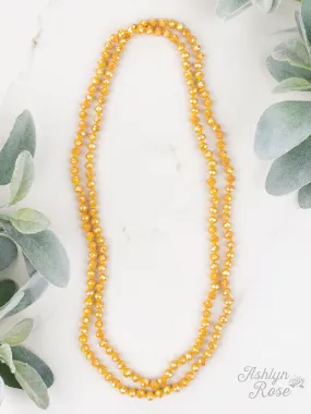 Mustard Crystal 60 Layering Necklace