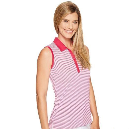 Nike Golf Womens Victory Stripe Sleeveless Polo Shirt