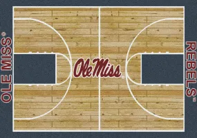 Ole Miss Rebels Milliken Basketball Home Court Novelty Area Rug