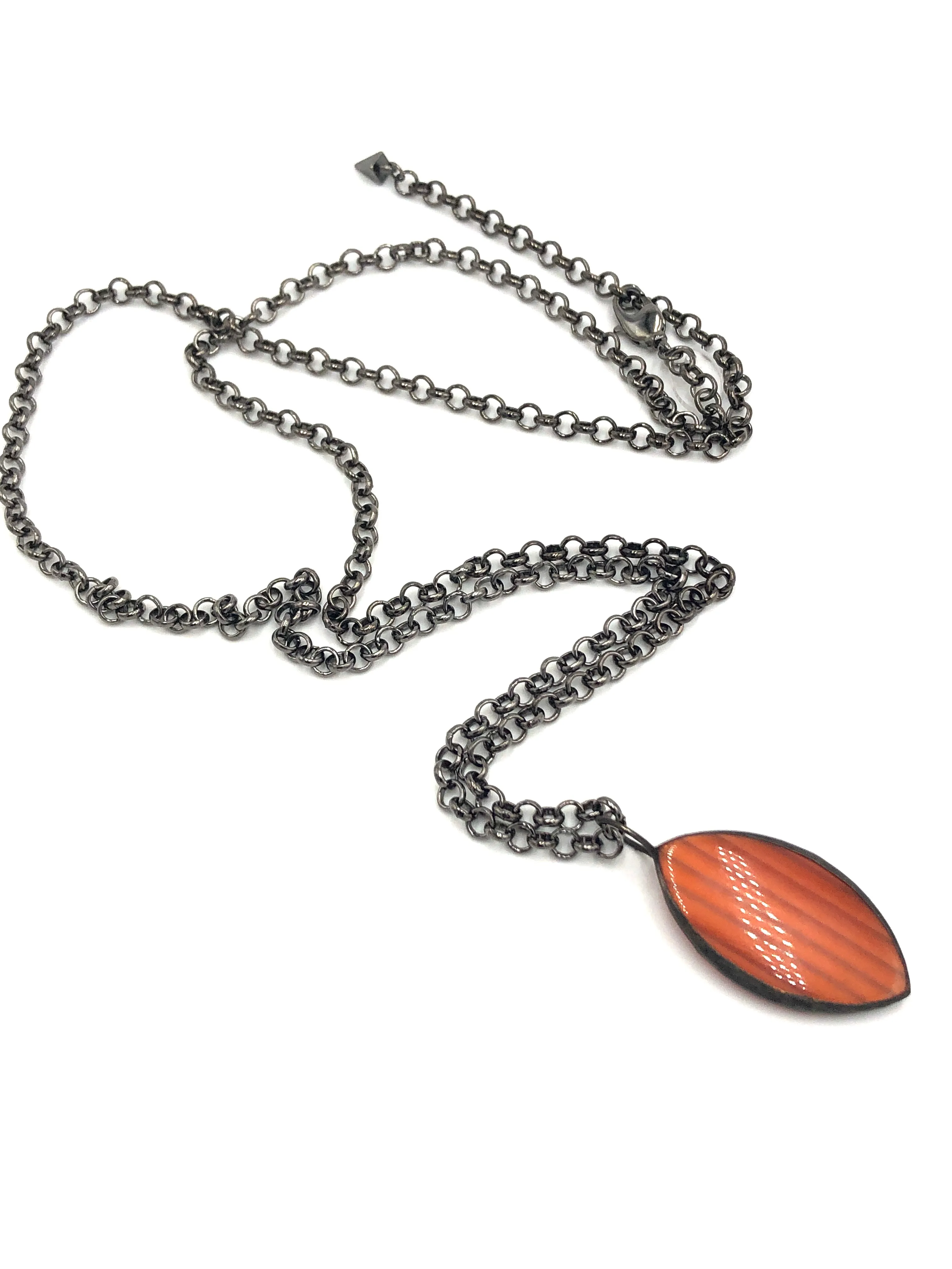 Rust Moonglow Stipe Petal Layering Necklace