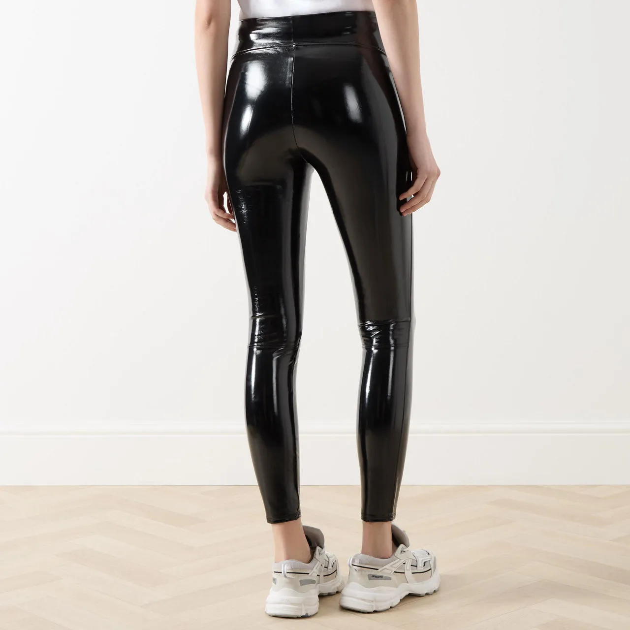 SPANX Shiny Faux Patent Leggings - Black