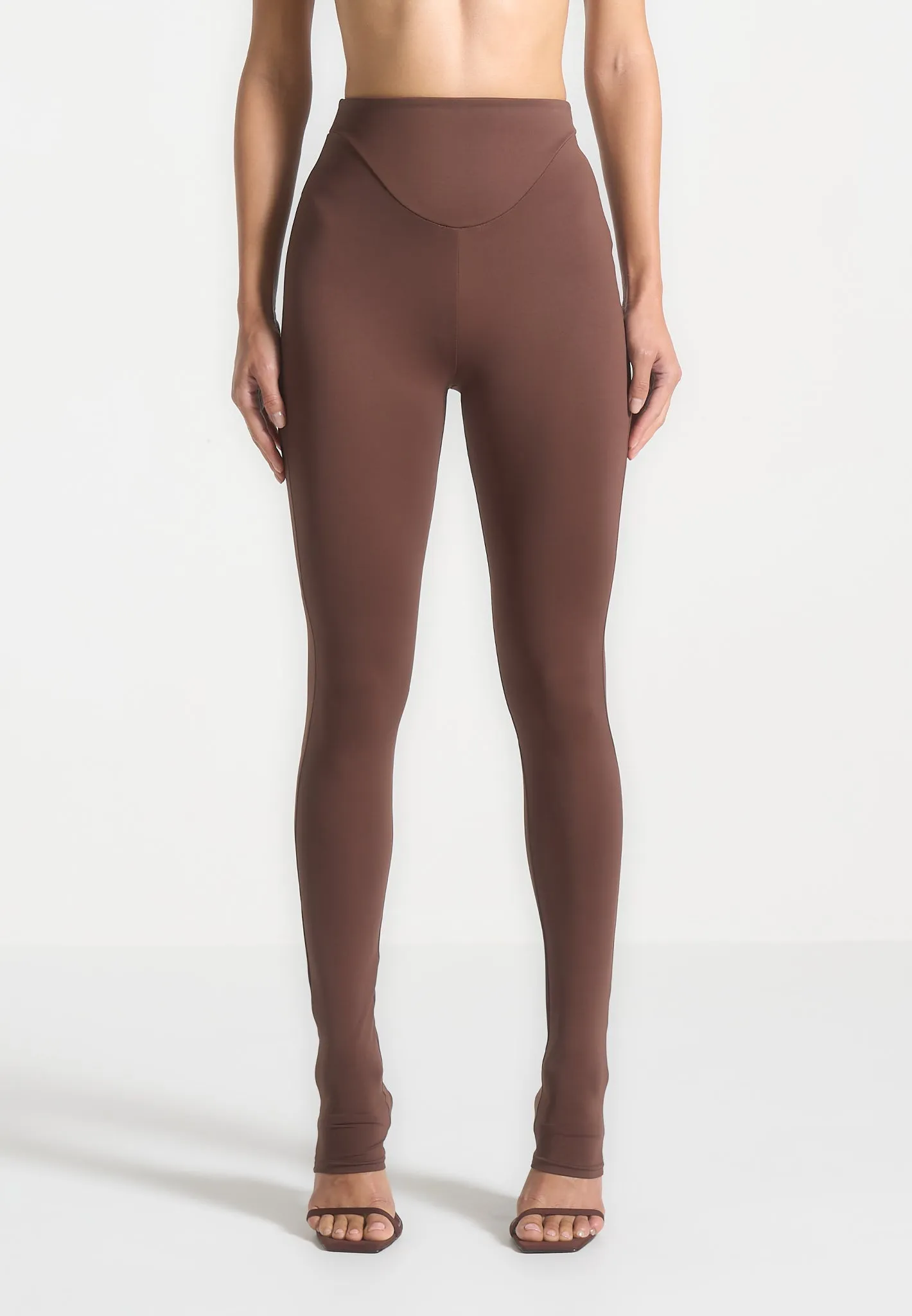 ternelle High Waisted Leggings - Brown