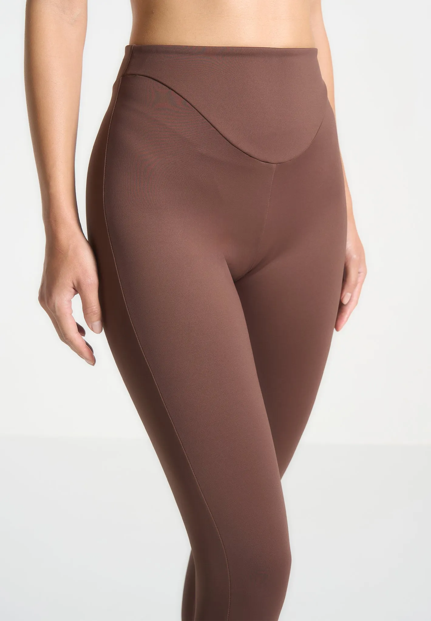 ternelle High Waisted Leggings - Brown