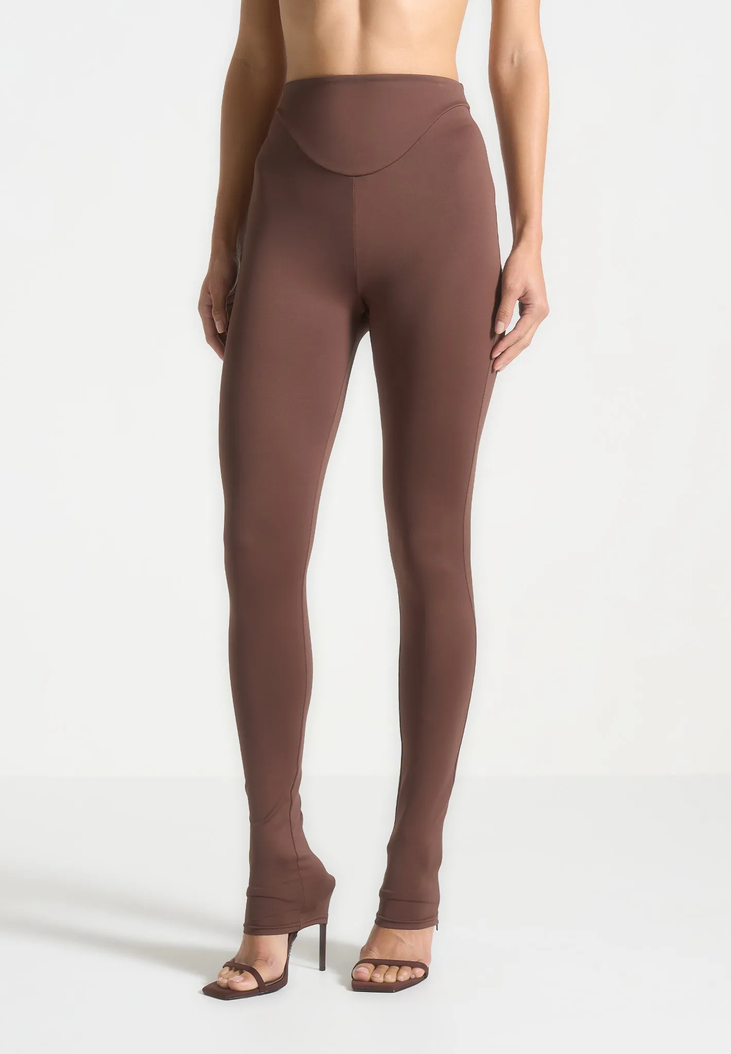 ternelle High Waisted Leggings - Brown