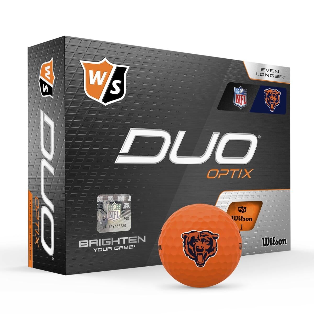 Wilson Staff Duo Optix NFL Team Licensed Golf Balls - Matte Orange