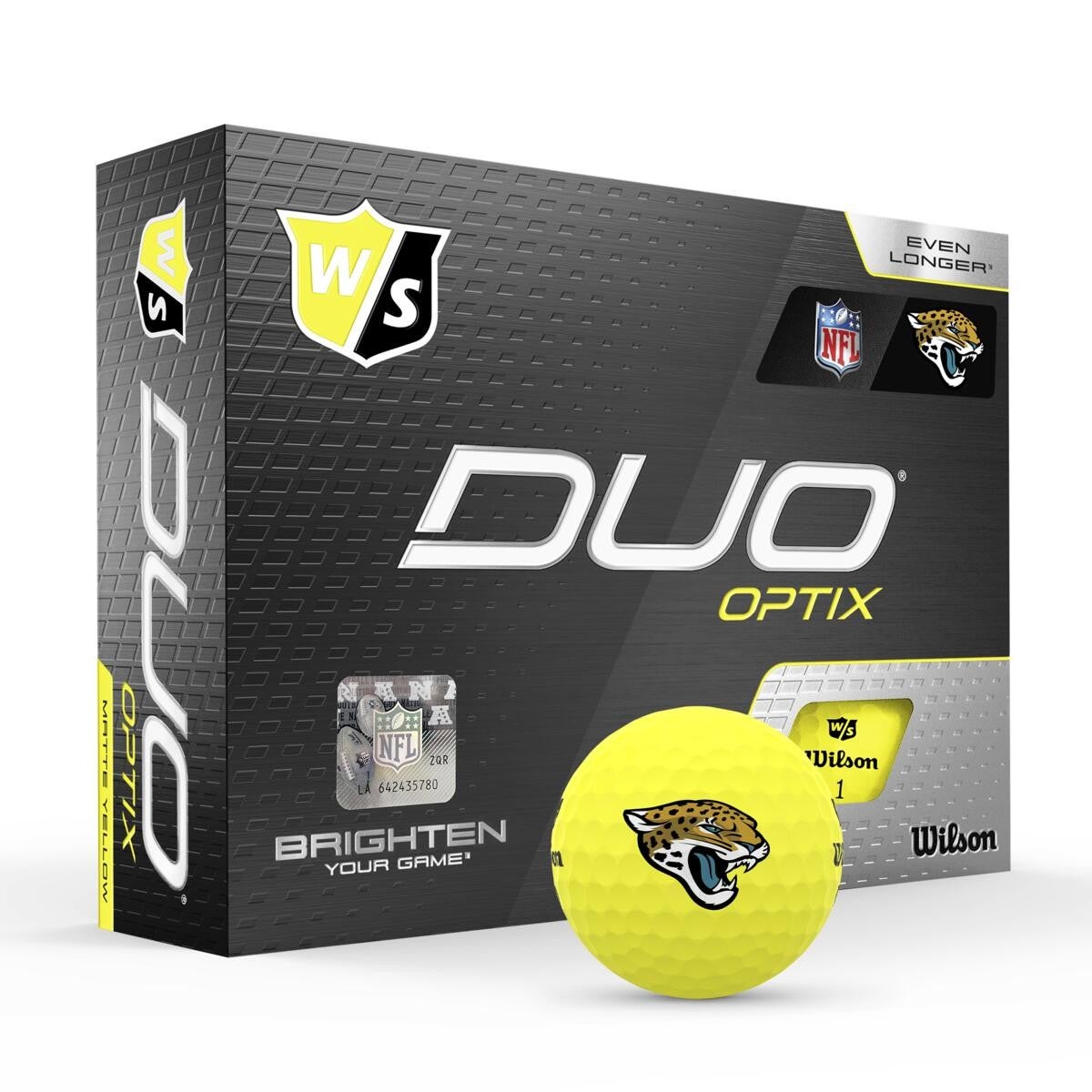 Wilson Staff Duo Optix NFL Team Licensed Golf Balls - Matte Yellow