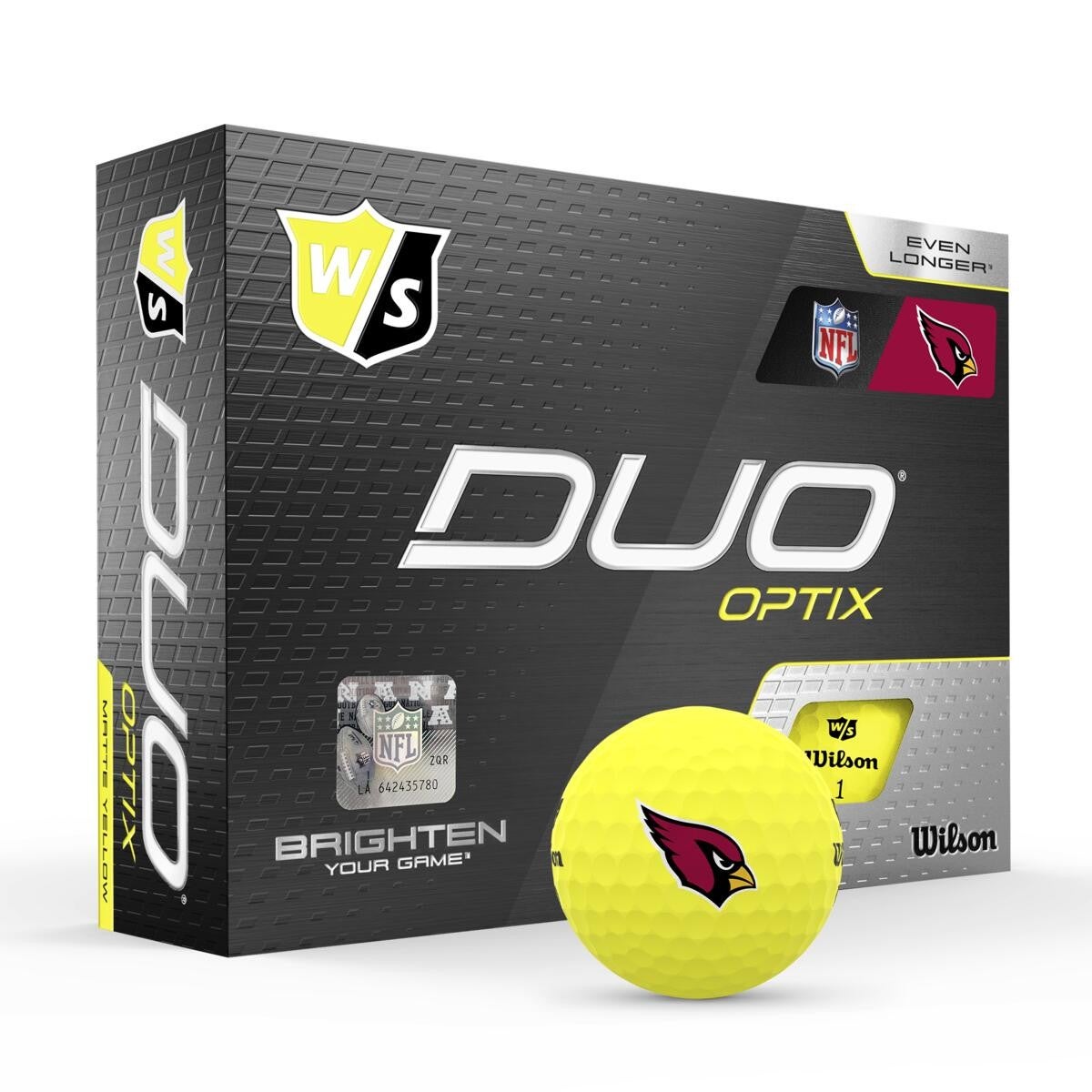 Wilson Staff Duo Optix NFL Team Licensed Golf Balls - Matte Yellow