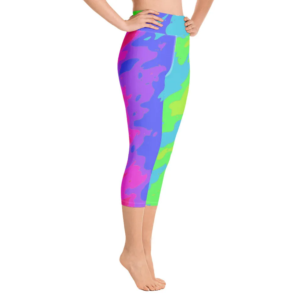 Yoga Capri Leggings Tie Dye