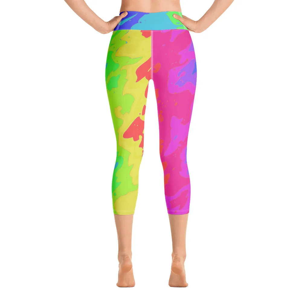 Yoga Capri Leggings Tie Dye